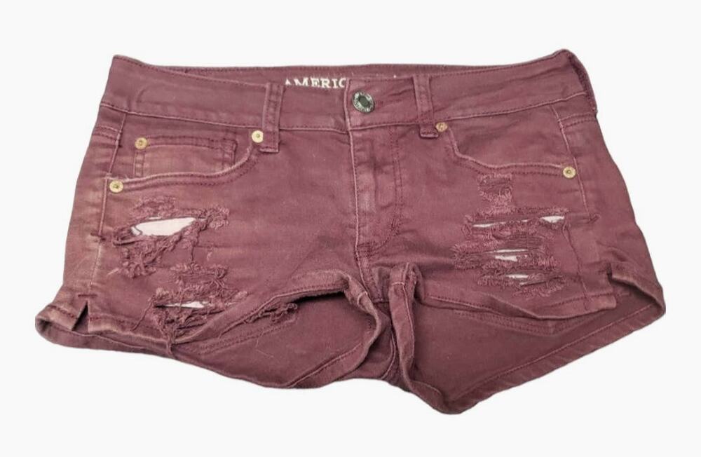 American Eagle Outfitters Distressed Stretch Shortie Shorts | Size 2